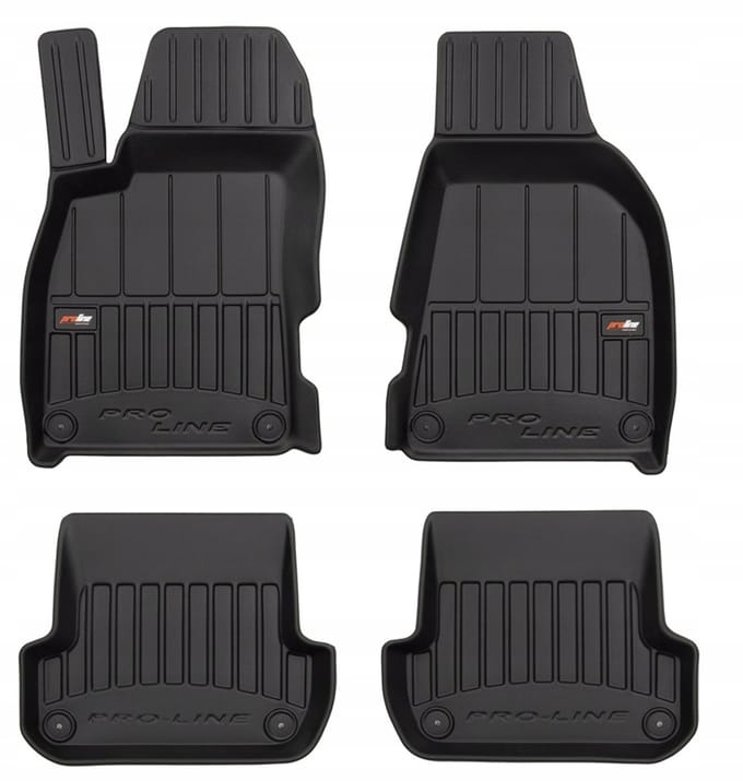 FROGUM AUDI A4 B6 - Rubber vloermatten - 3D opstaande randen - Automaat - Zwart - Exact passend