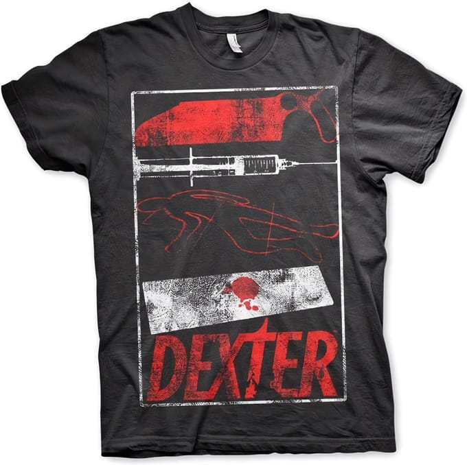 Dexter Heren Tshirt -L- Signs Zwart