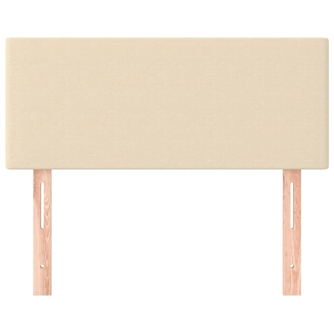 vidaXL - Hoofdbord - 100x5x78/88 - cm - stof - crèmekleurig