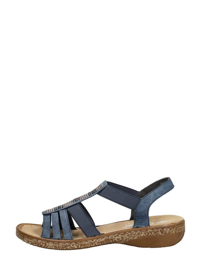 Rieker Sandalen Plat Sandalen Plat - Blauw - Maat 39