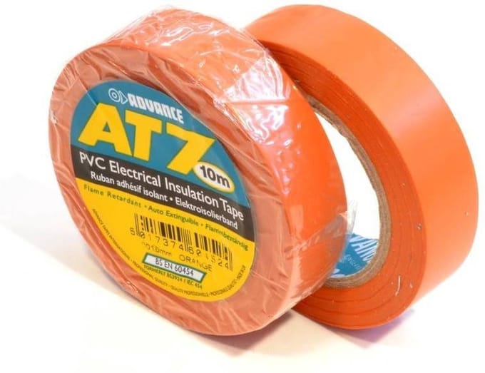 Advance AT7 PVC tape - 19 mm breed Oranje (Rol 20 meter)