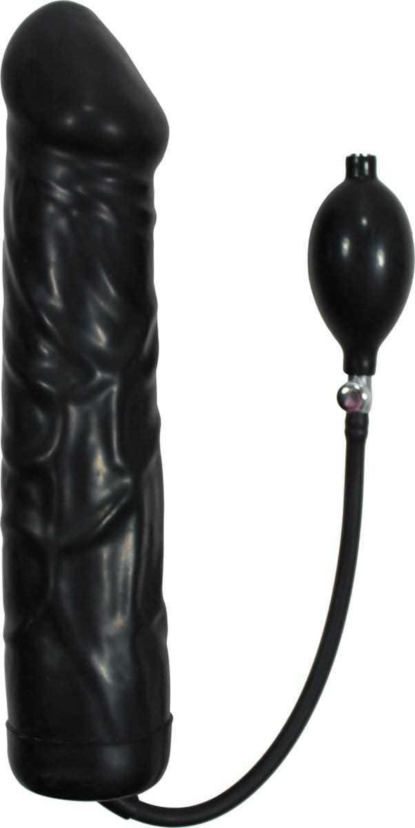 You2Toys Opblaadbare Giant Latex Dildo - Zwart