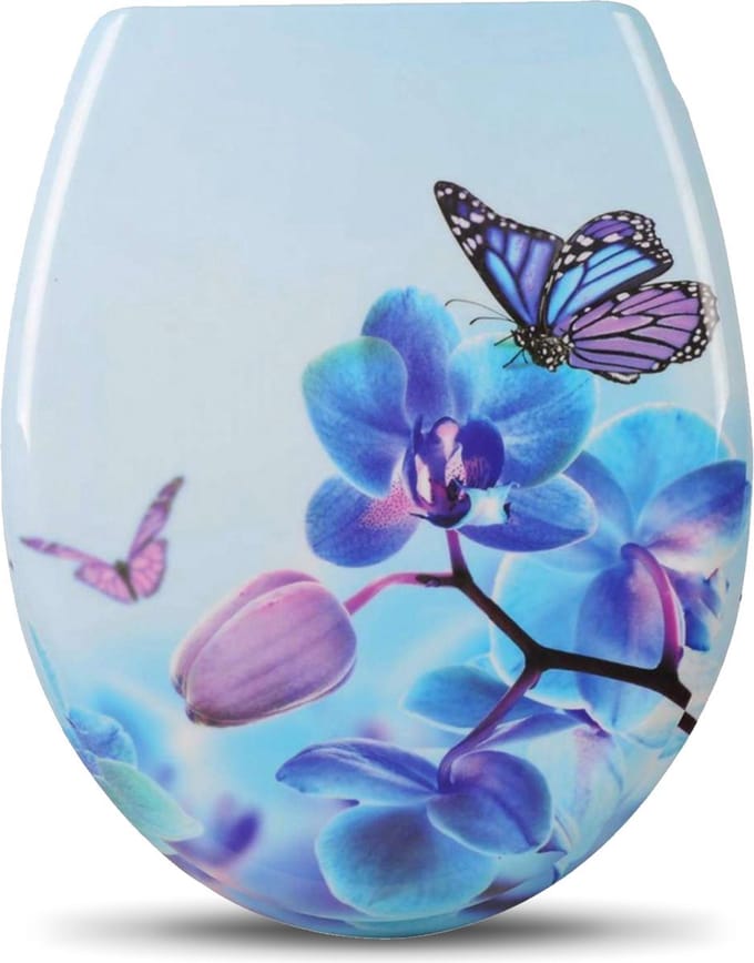Bolt Edge Toiletbril - Dilly print - Antibacterieel - Softclose - Universeel ontwerp