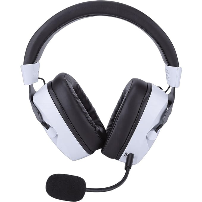 Casque de jeu sans fil compatible Switch PC 2,4 GHz Bluetooth 5.4 Casque avec réduction de bruit Lumière RGB Son Surround 7.1 blanc noir
