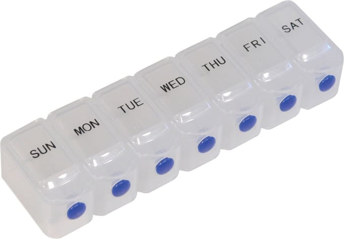 Aidapt - Pillendoosje - Easy opening - Braille - Transparant