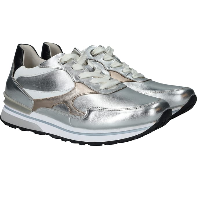 Gabor - Sneakers Hoog Zilver Zilverkleur 40