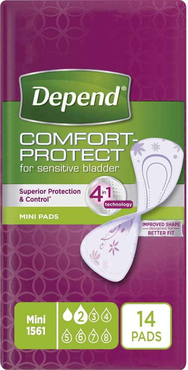 Depend Mini - Incontinentieverband voor urineverlies - 84 stuks