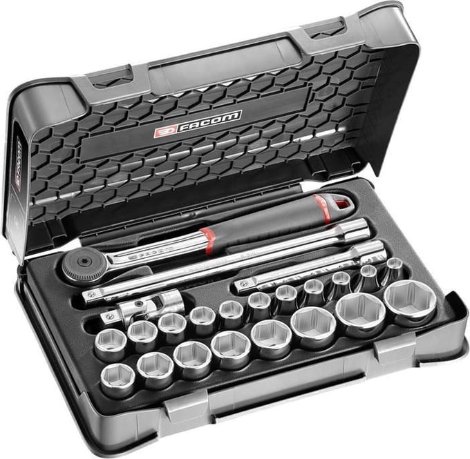 Facom S.161-3P6PB Dopsleuteladapterset 1/2 (12,5 mm) 23-delig