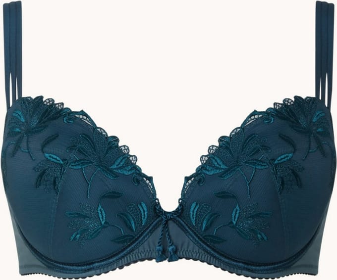 Aubade Lovess plunge beugel bh met uitneembare push-up - Groen - Maat 70D