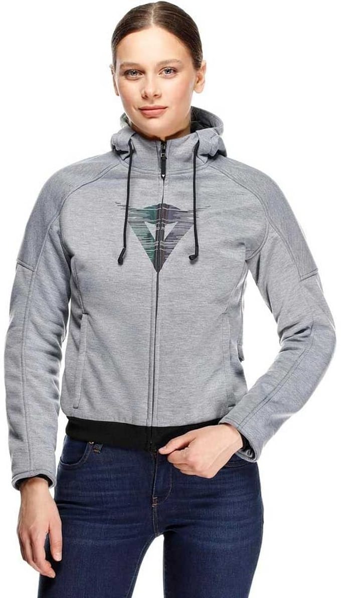 Dainese Daemon-X Safety Dames Grijs Motorcycle Zip Hoodie - Jas