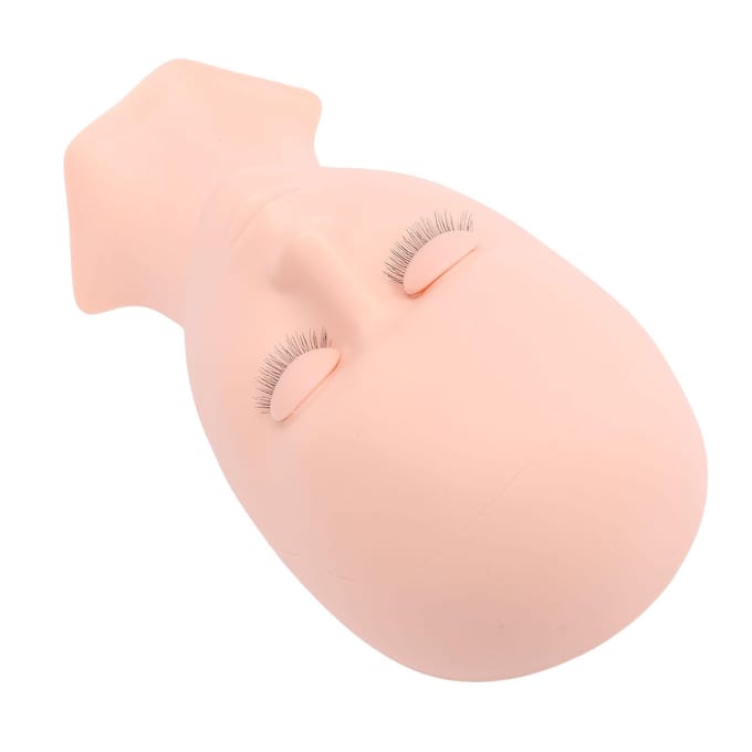 Wimper Mannequin Hoofd Silicone Vervanging Ooglid Wimper Oefenmodel Hoofd Enkelvoudig Ooglid beige
