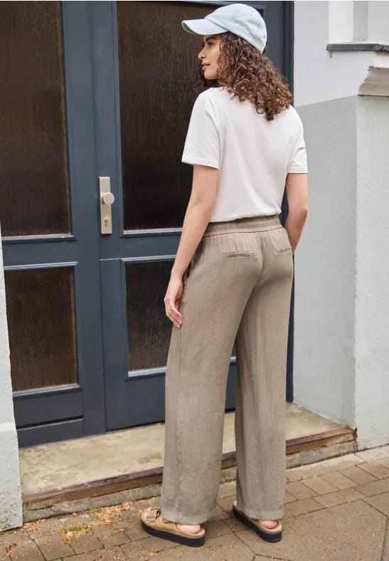 Straight Legs broek met gekreukte textuur
