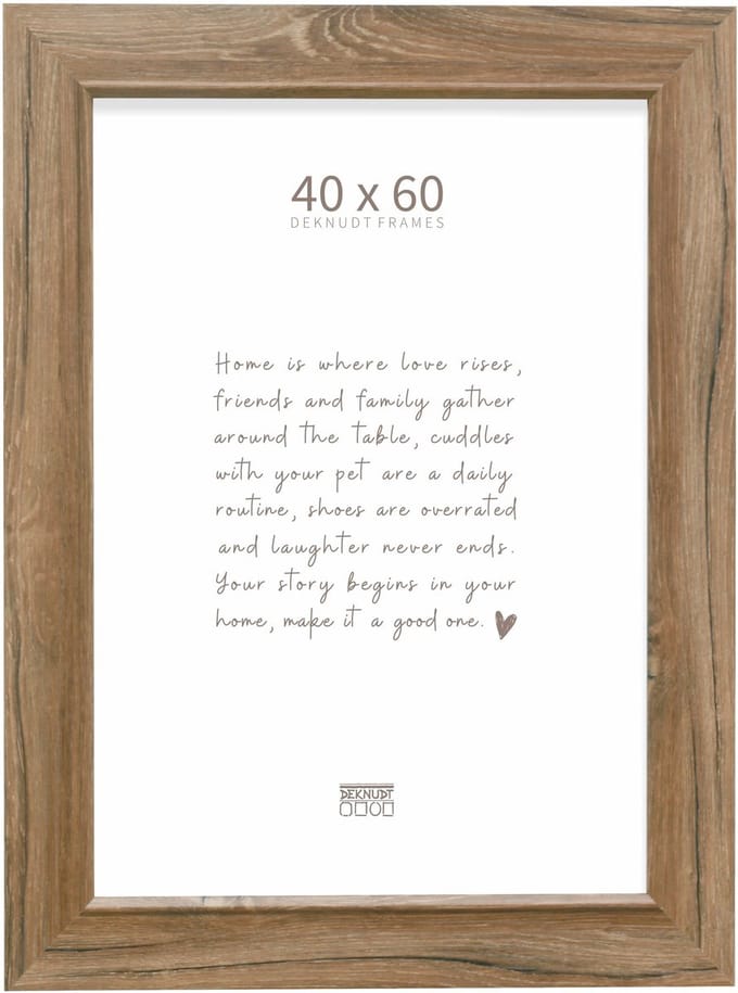 Deknudt Frames fotolijst S48SH4 - bruine houttint - breed - 40x60 cm