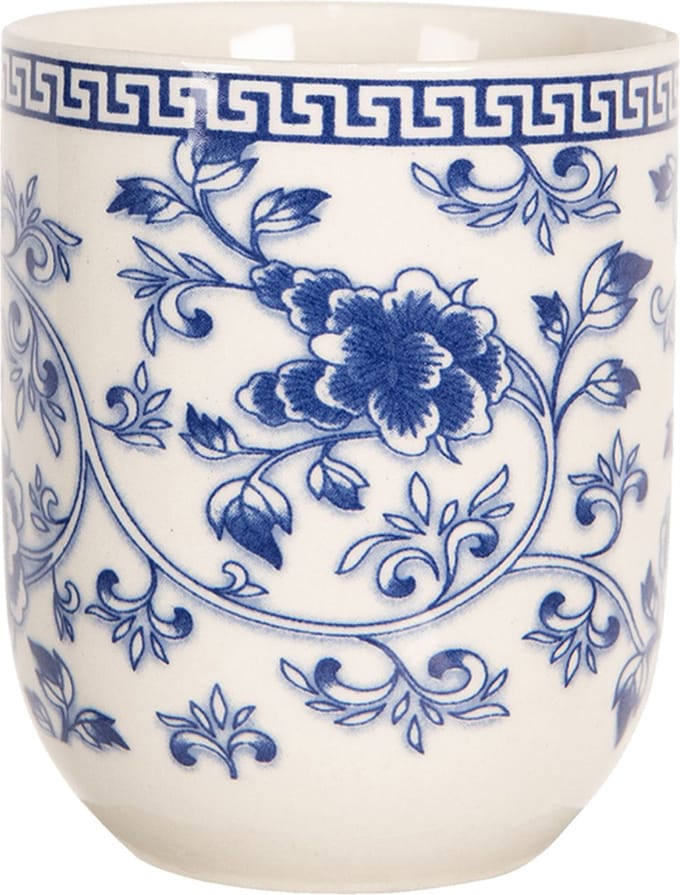 Clayre & Eef Mok 100 ml Beige Blauw Porselein