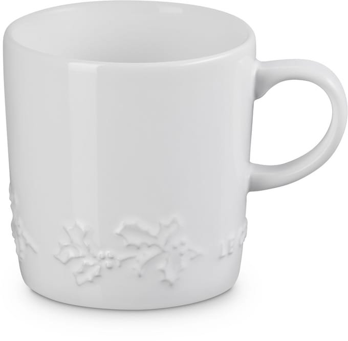 Le Creuset Koffiekopje - Holly Christmas - Wit - 200 ml