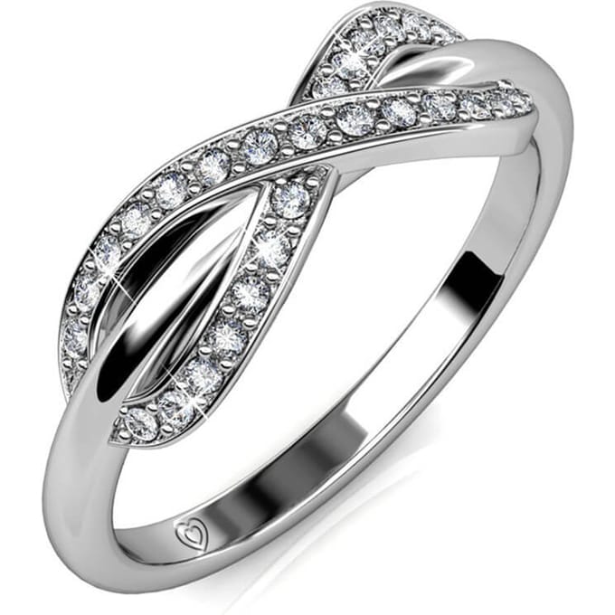 Trist Ring - Zilver en Kristal