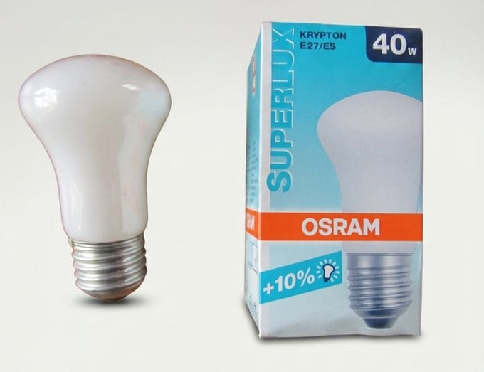 Osram Gloeilamp 40W Argenta Superlux Krypton E27 Grote Fitting Dimbaar 50x90mm