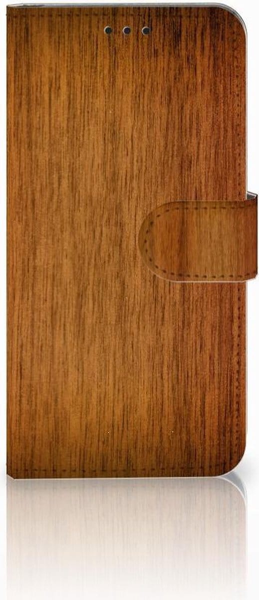 Huawei P30 Lite (2020) Book Style Case Donker Hout