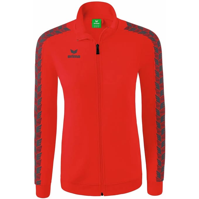 Erima Essential Team Tracktop Jack Dames - Slate Grey / Rood | Maat: 36