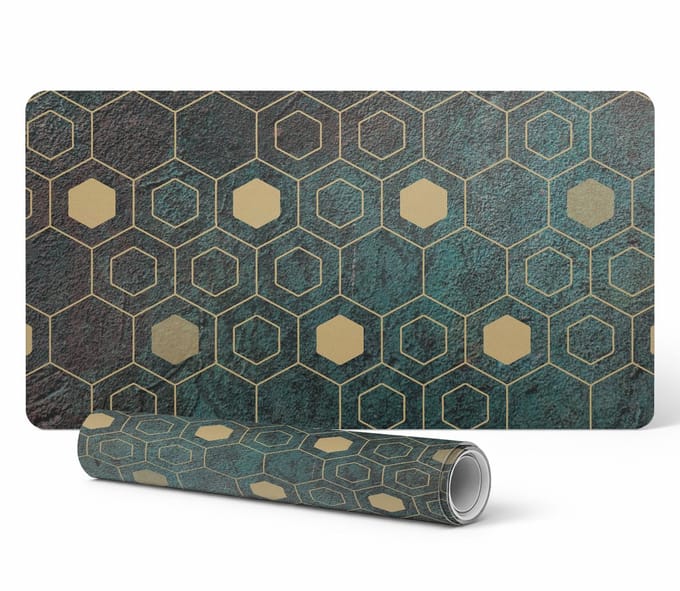 Designer laptop beschermmat met geometrisch patroon 120x60 cm