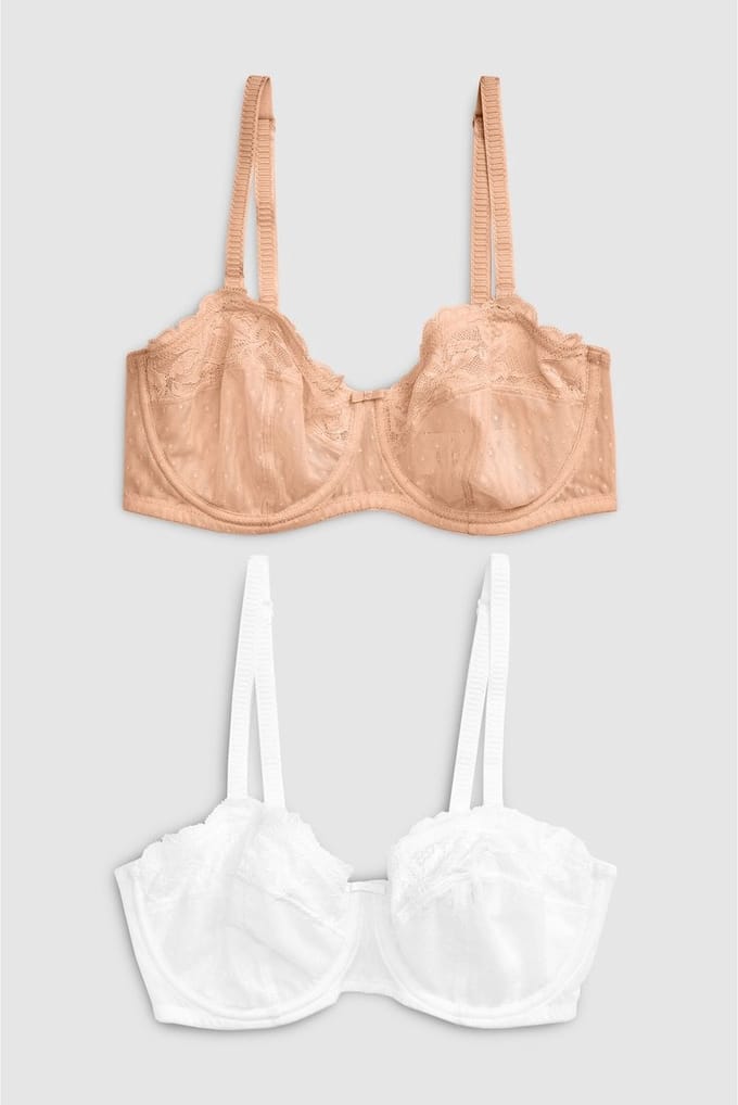 Next - Dames - 2 Strapless DD+ beha's zonder vulling - Huidkleur