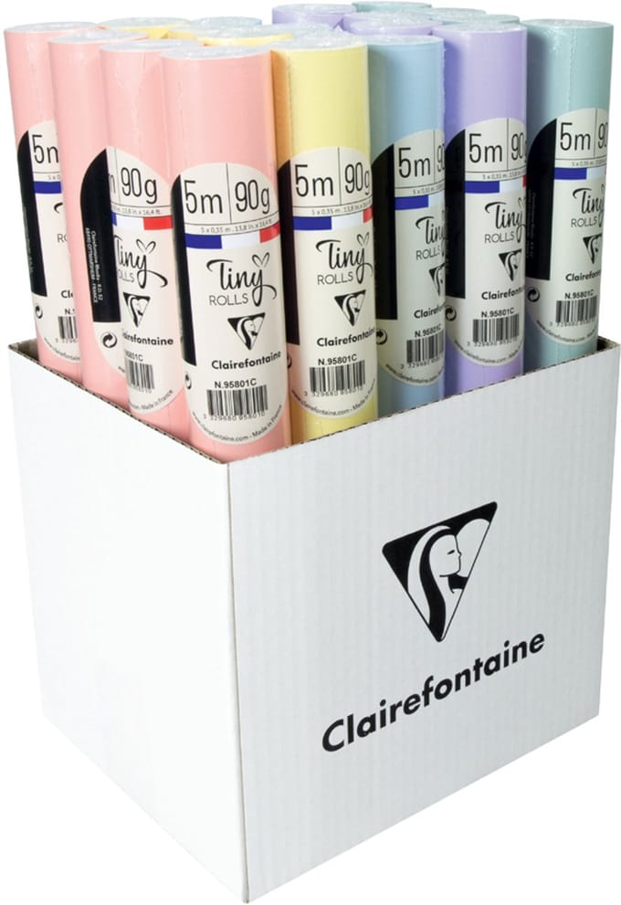 Clairefontaine cadeaupapier mini rollen pastel
