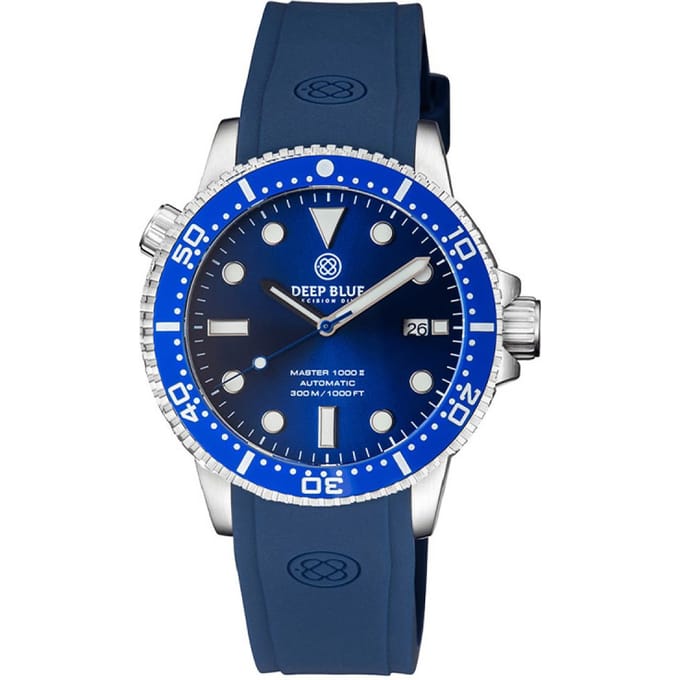 Deep Blue Master 1000 II MSTR442DKBLUBLUSTRP Heren Horloge 44MM 30 ATM