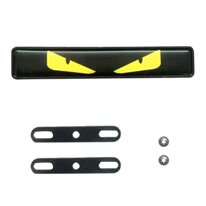1x auto voorgrille achterbord badge verlichte sticker LED-lichtembleem Demon Eye black