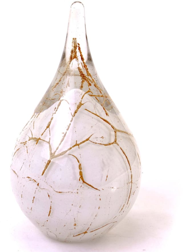 Loranto - Mini Urn Druppel Wit - Luxe Urn - Kleine Urn - Druppelurn