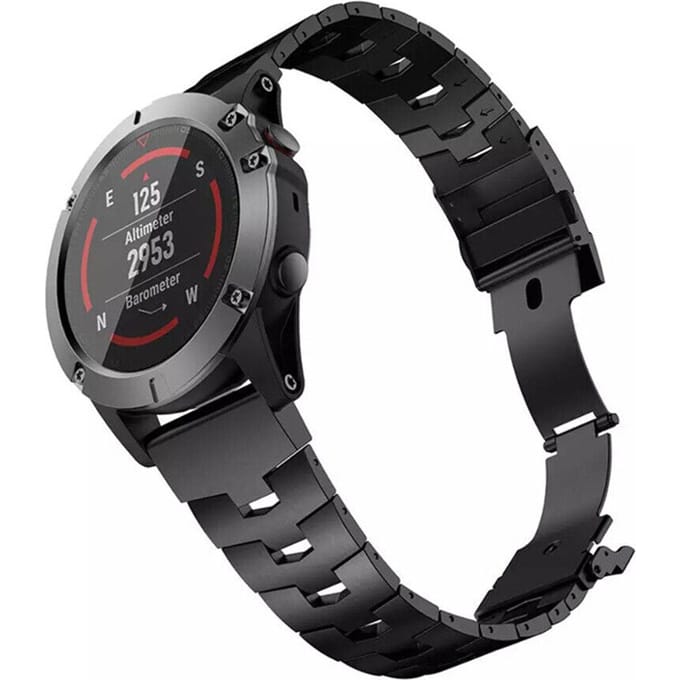 Garmin Fenix 7 titanium bandje (zwart)