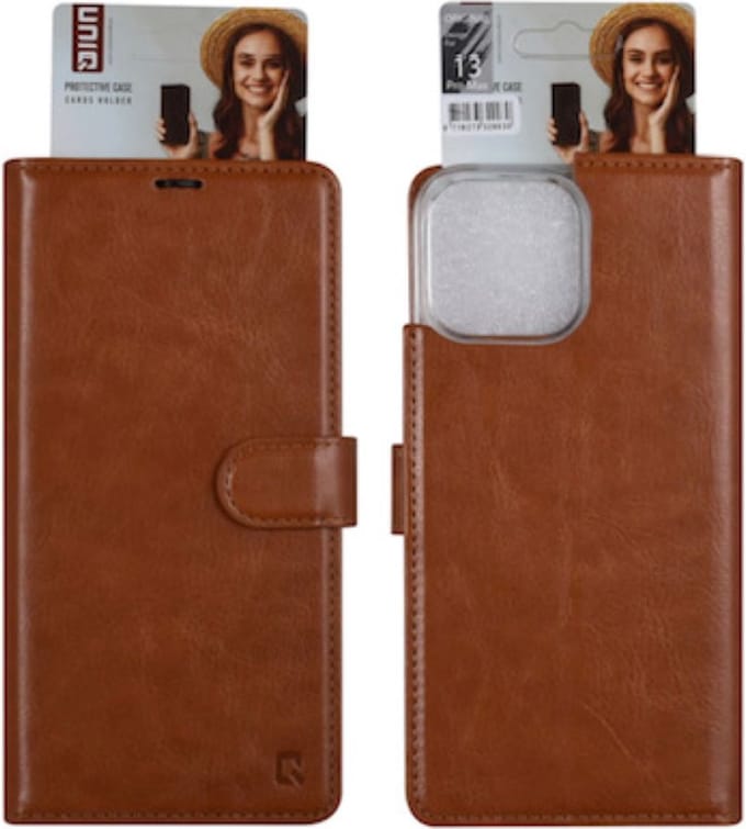 Top bookcase voor iPhone 13 pro max bruin.