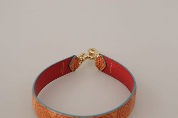 Dolce & Gabbana Chic Oranje Leren Schouderband Damesaccessoire