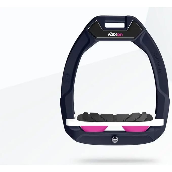 Veiligheidsijzers voor paardrijden Gehouden Grip Bruin/Wit/Roze Flex-On Safe-On
