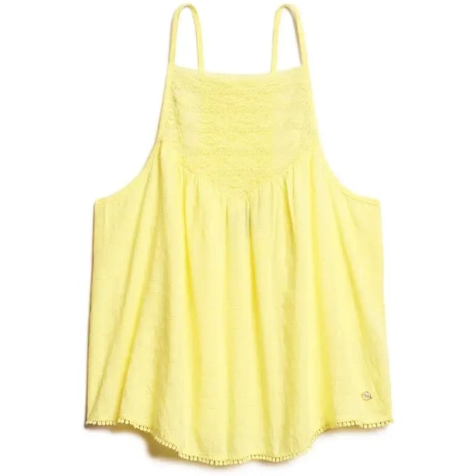Superdry - Cami strandtopje met kant - Dames - Tops