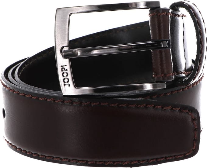 JOOP! Leren Riem Quilted Coll. Belt 3,5 CM W120 D`Brown Donkerbruin