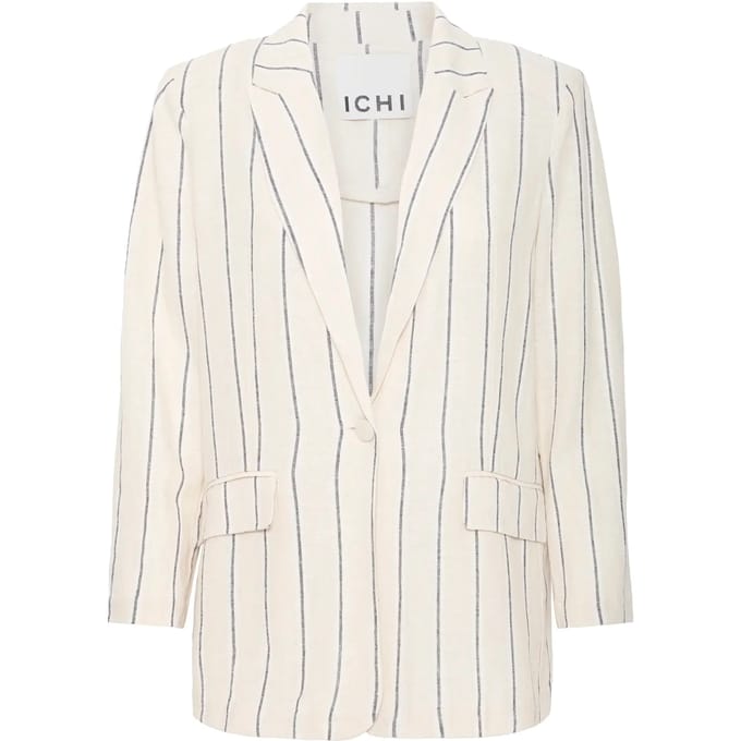 Linnen blazer met knoopsluiting, model 'LINNO'