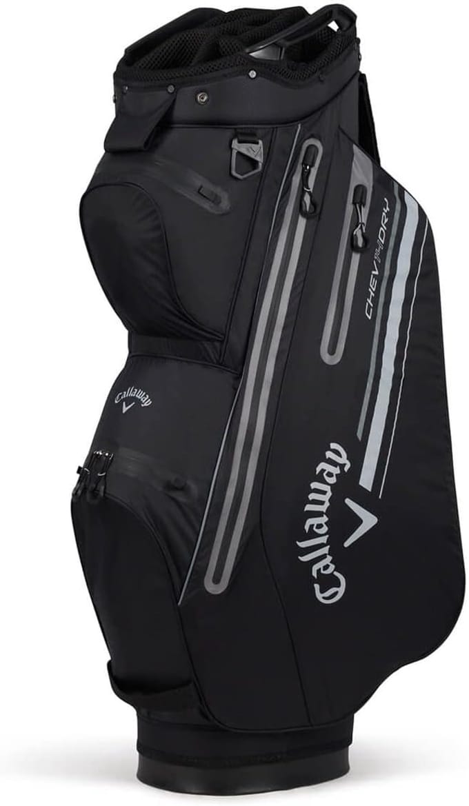 Golftas Kar - Golfkar Golf trolley - Golfen - Waterdicht - 14-weg top - Zwart