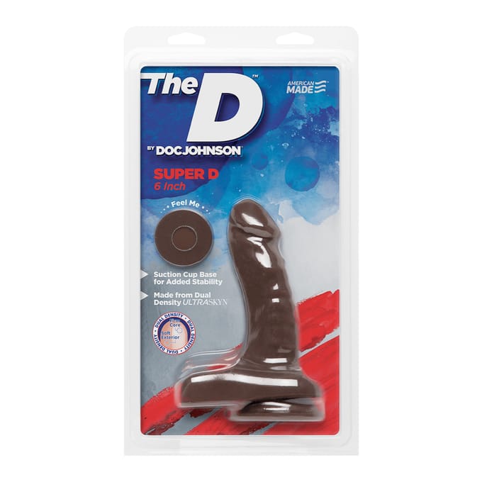Doc Johnson - The D - Super D - 6 Inch with Balls - ULTRASKYN - Dildos Bruine Beige