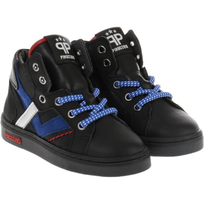 Pinocchio Hoge sneakers Jongens - Zwart - Maat 22