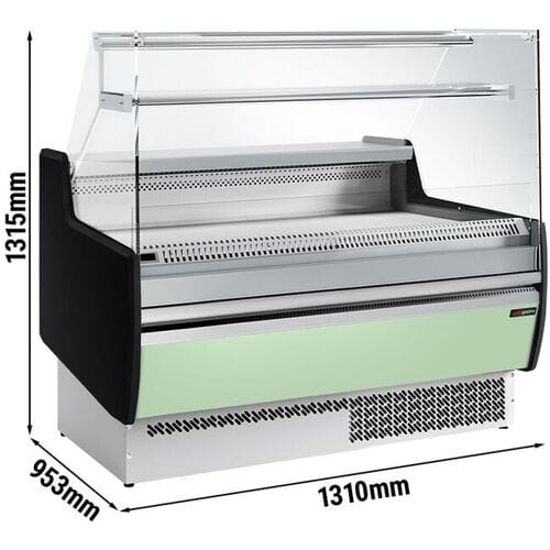 GGM Gastro Kühltheke - 1310mm - 1 Ablage - Frontblende Hellgrün