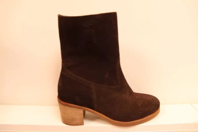 AQA Laars donkerbruin suede (Maat - 38, Kleur - Bruin)