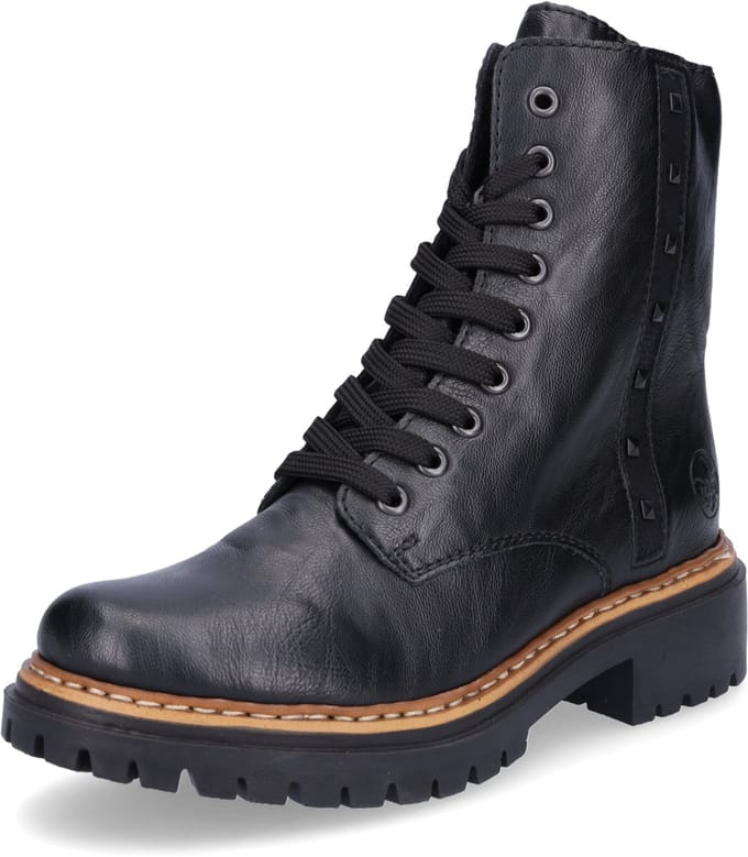 Rieker dames veterboot zwart