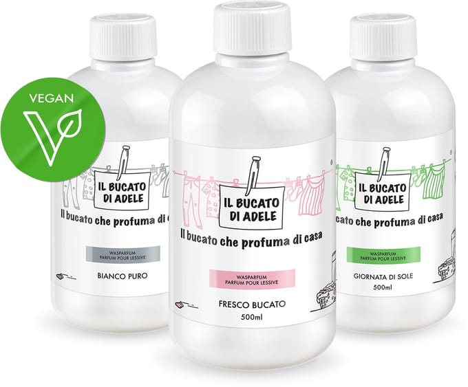 Il Bucato di Adele Wasparfum Puur Wit 500ml + Frisse Was 500ml + Zonnige Dag 500ml