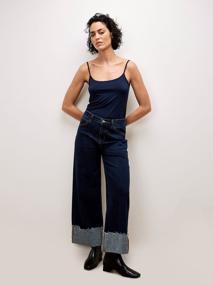 Ikeda Straight Leg Turn Up Jeans