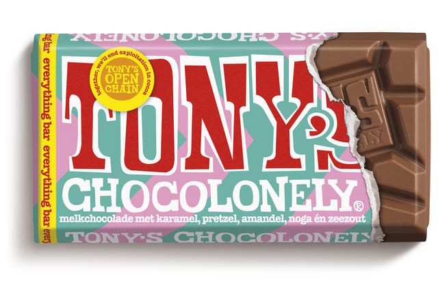 Chocolade Tony's Chocolonely melk everything reep 90 gram