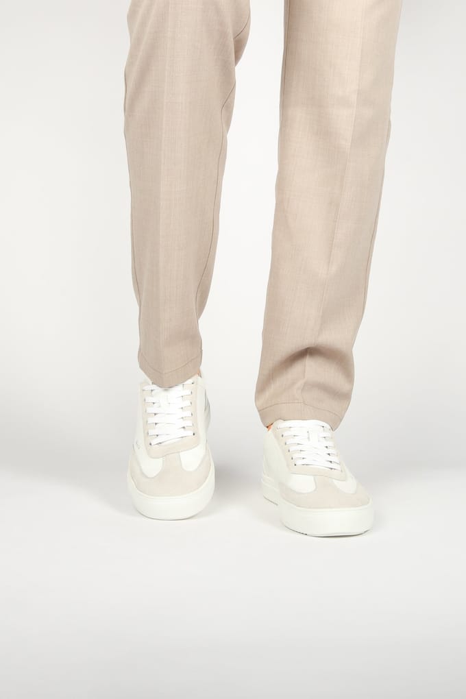 Blackstone SLATE HARPER PERF - DG518 White Green - Sneaker (low) - Heren - White - Maat: 45