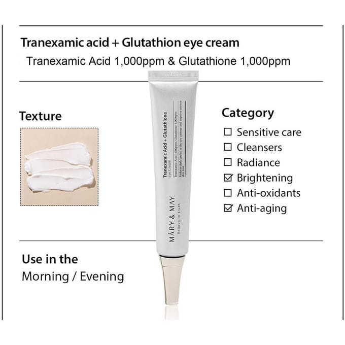 Mary&May Coffret Spécial Crème Yeux au Glutathion 30gr + 2*12gr MAGASIN AUTHENTIQUE white