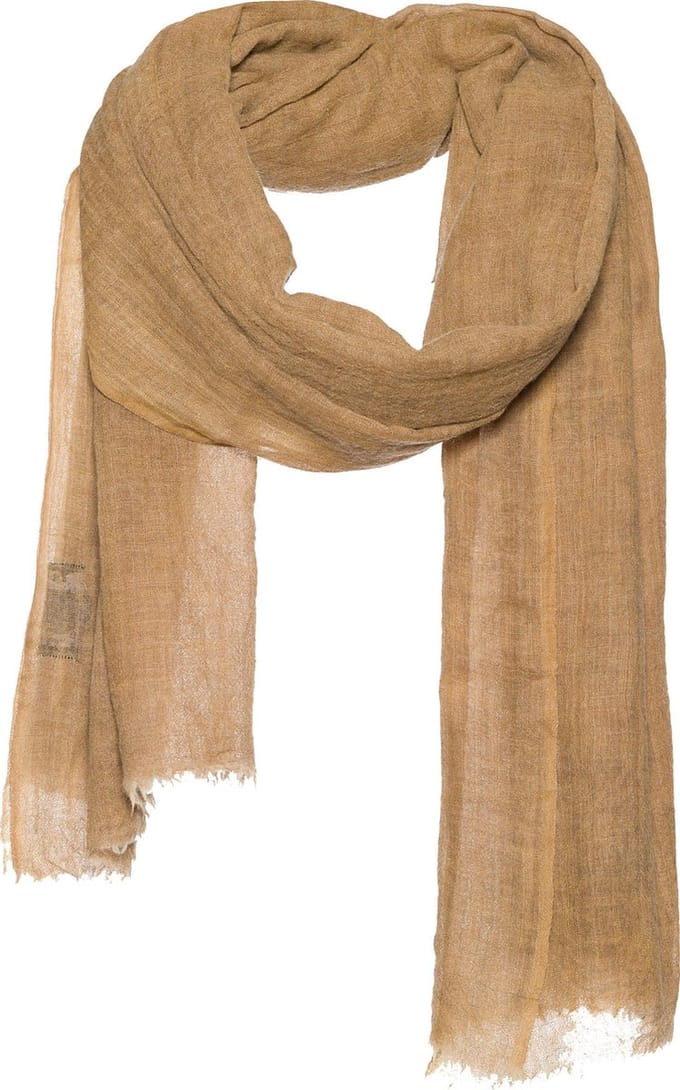 Sjaal bruin - Enzyme wassing - 100% Wol