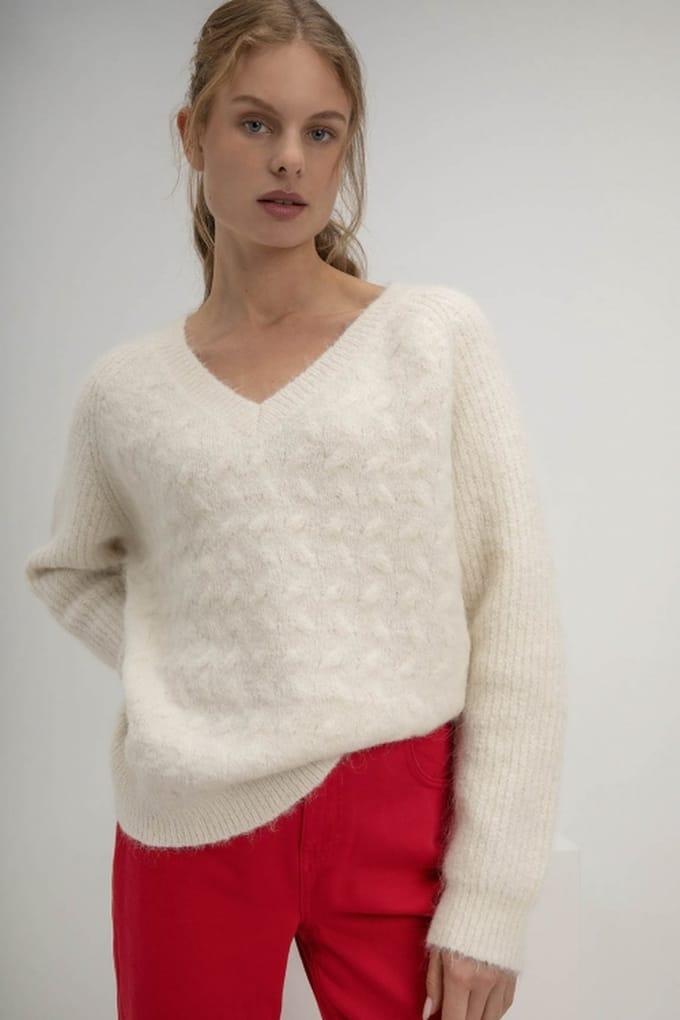 Josephine & Co Sabine Sweater Off White Taglia: S | Maglioni a maglia Outlet | Donna | Bianco