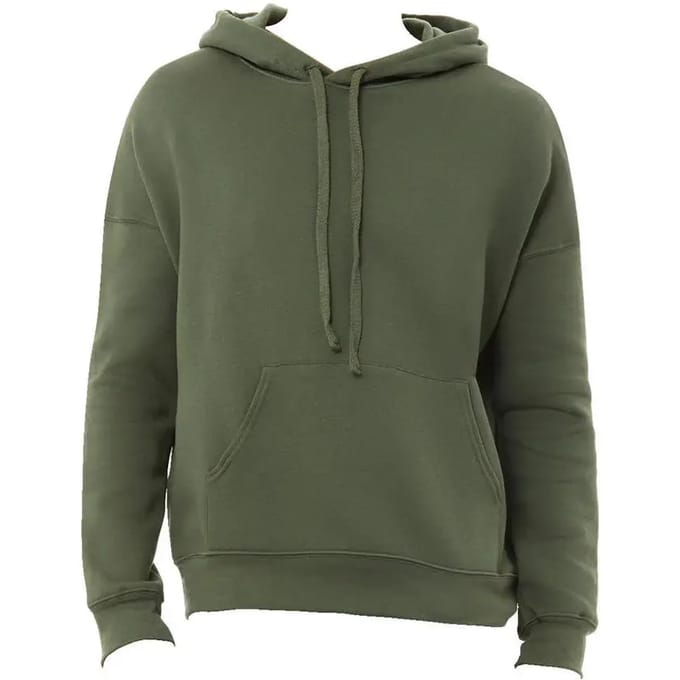 Bella+Canvas Unisex Sponge Fleece Pullover DTM Hoodie CV3729 - Military Green - S